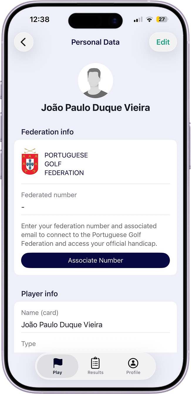 Profile - Associate Federation Number